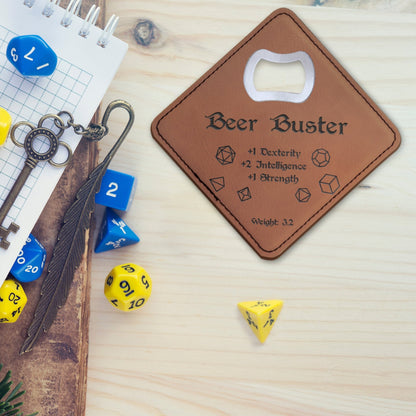 Dungeons and Dragons Beer Buster, DnD Coaster Bottle Opener, DnD Gift for Men, Dungeon Master Gift, DnD Stuff, D&D Gifts - Apparel & Accessories - Aylev