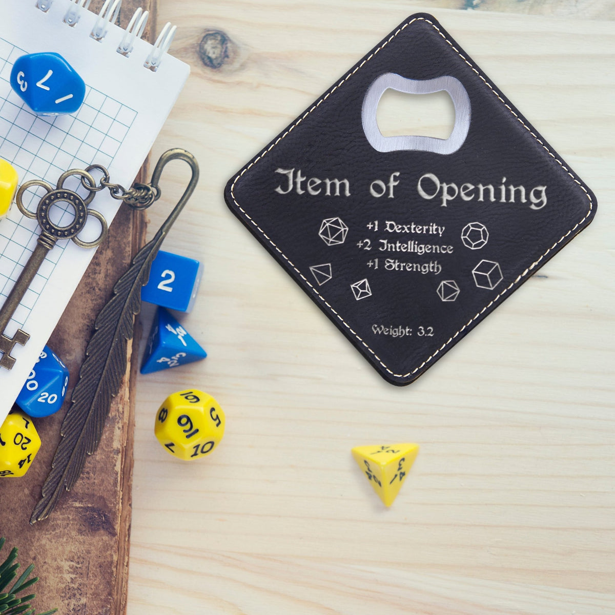 Dungeons and Dragons Item of Opening, DnD Coaster Bottle Opener, DnD Gift for Men, Dungeon Master Gift, DnD Stuff, D&D Gifts - Apparel & Accessories - Aylev