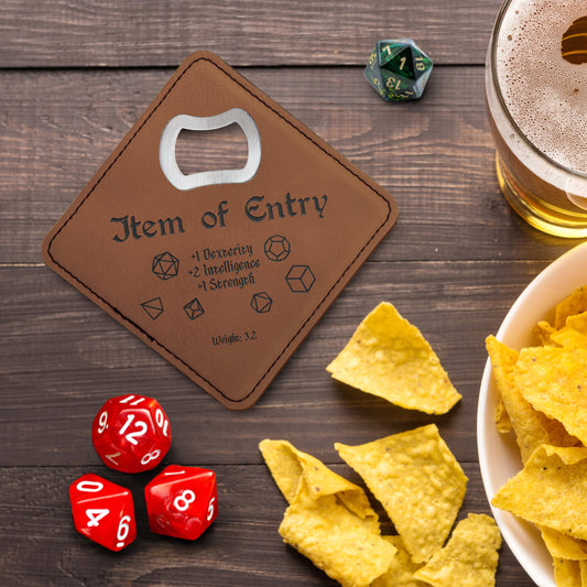 Dungeons and Dragons Item of Entry DnD Coaster Bottle Opener | DnD Gift for Men | Dungeon Master Gift | DnD Stuff | D&D Gifts - Aylev