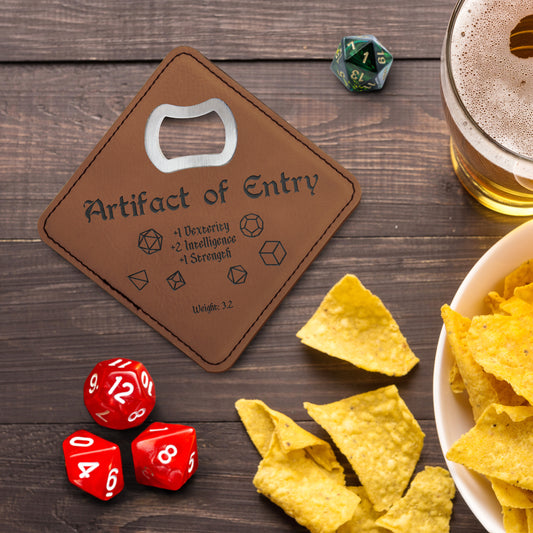 Dungeons and Dragons Artifact of Entry DnD Coaster Bottle Opener | DnD Gift for Men | Dungeon Master Gift | DnD Stuff | D&D Gifts - Aylev
