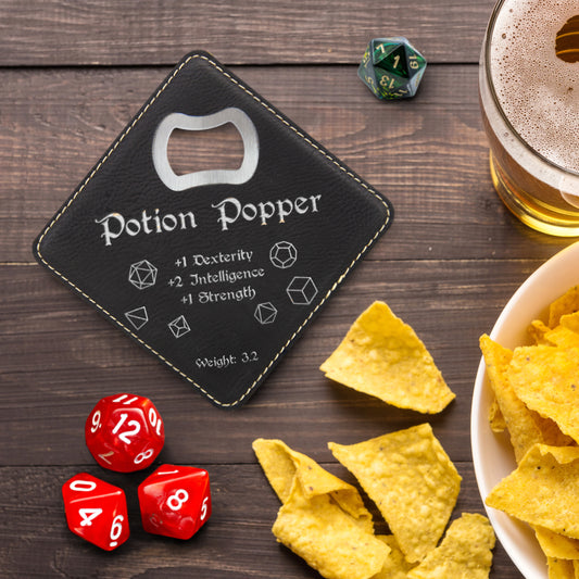 \Dungeons and Dragons Potion Popper DnD Coaster Bottle Opener | DnD Gift for Men | Dungeon Master Gift | DnD Stuff | D&D Gifts - Aylev