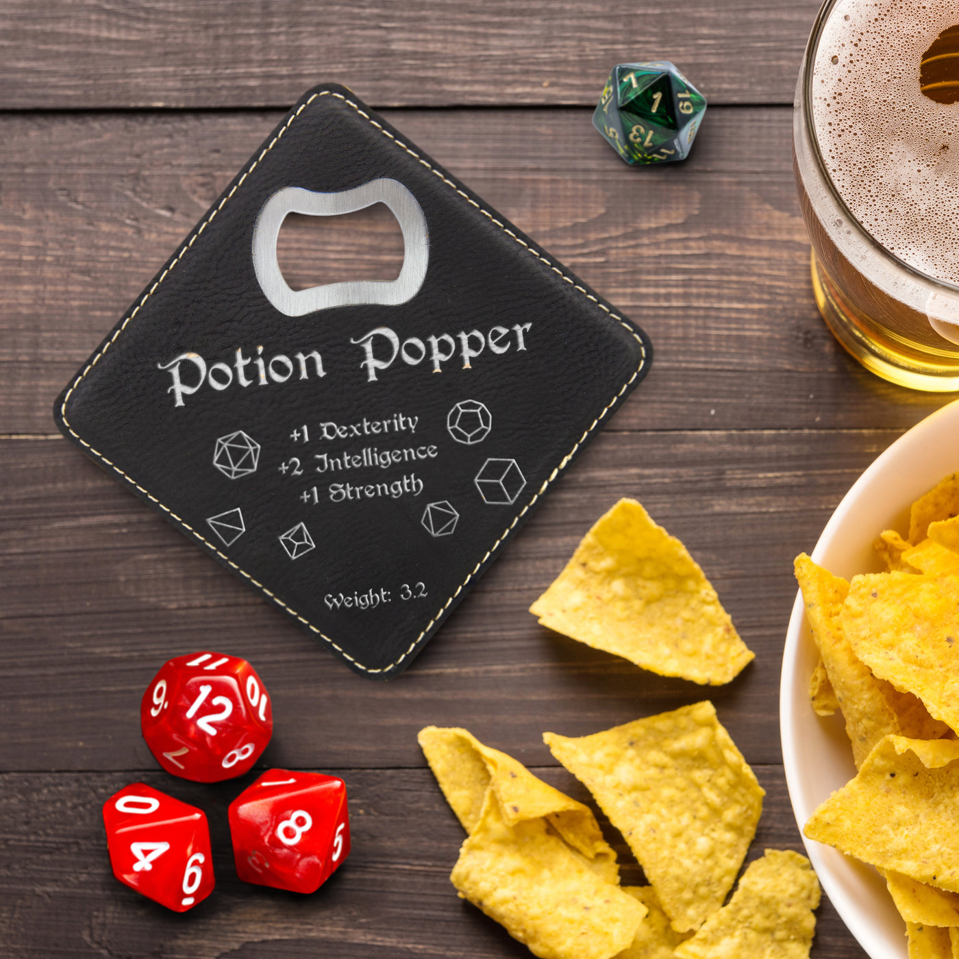 \Dungeons and Dragons Potion Popper DnD Coaster Bottle Opener | DnD Gift for Men | Dungeon Master Gift | DnD Stuff | D&D Gifts