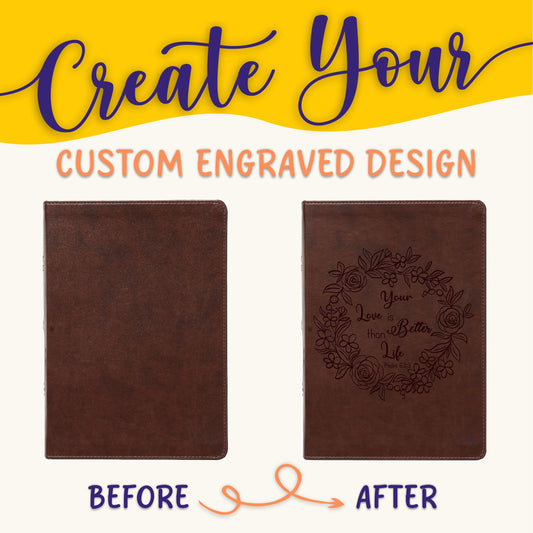 Personalized ESV Bible: Create Your Own Custom Engraved Design with a Designer, Wide-Margin, Reference, Red Letter, English Standard Version