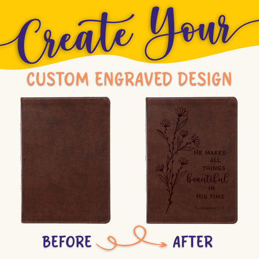 Personalized ESV Bible: Create Your Own Custom Engraved Design with a Designer, Wide-Margin, Reference, Red Letter, English Standard Version