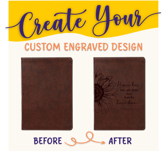 Personalized ESV Bible: Create Your Own Custom Engraved Design with a Designer, Wide-Margin, Reference, Red Letter, English Standard Version