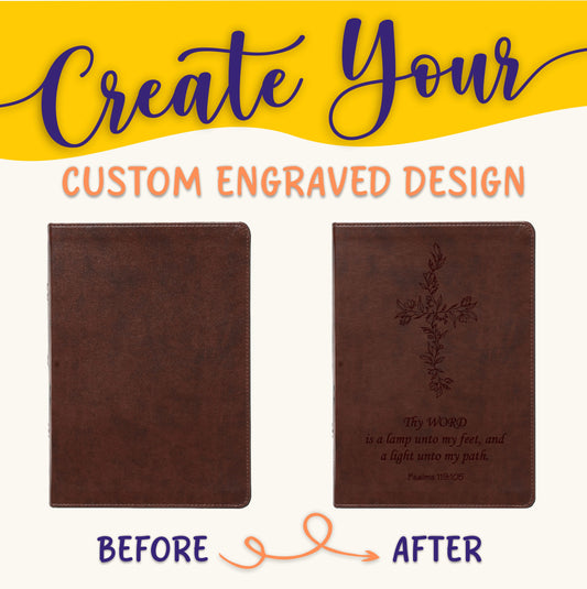 Personalized ESV Bible: Create Your Own Custom Engraved Design with a Designer, Wide-Margin, Reference, Red Letter, English Standard Version