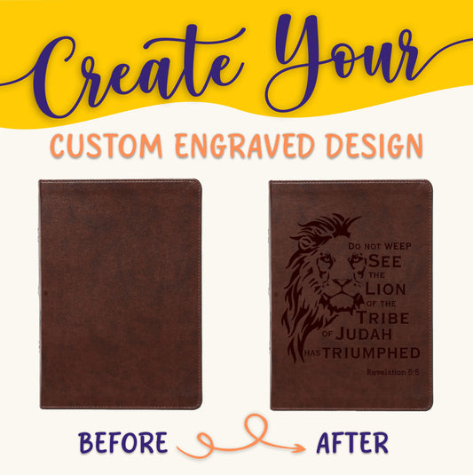 Personalized ESV Bible: Create Your Own Custom Engraved Design with a Designer, Wide-Margin, Reference, Red Letter, English Standard Version