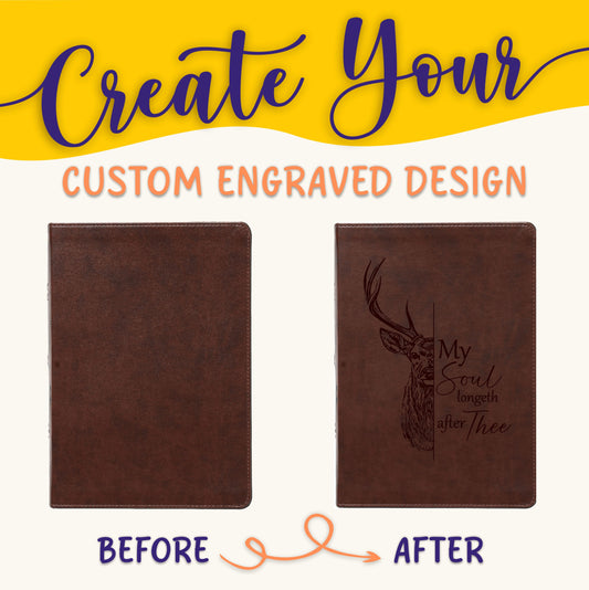 Personalized ESV Bible: Create Your Own Custom Engraved Design with a Designer, Wide-Margin, Reference, Red Letter, English Standard Version