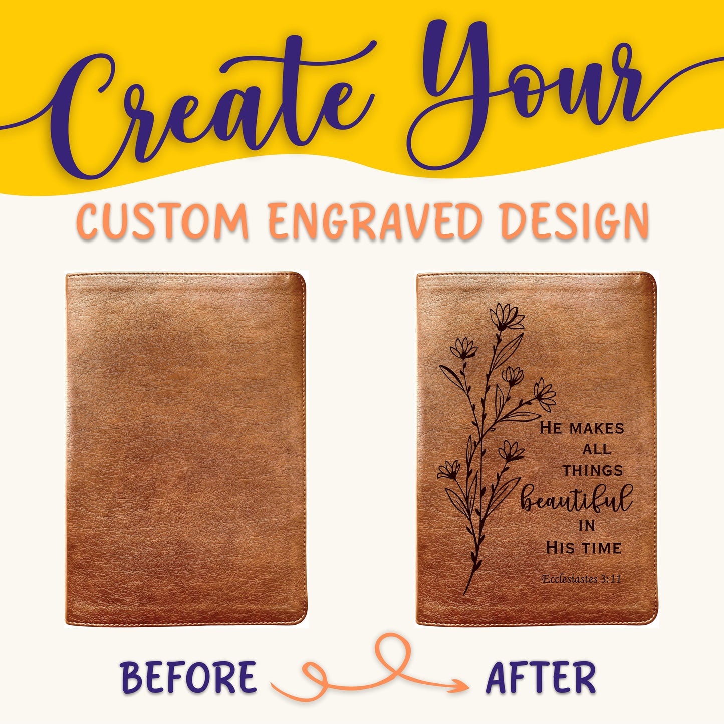 Personalized NLT Bible: Create Your Own Custom Engraved Design with a Designer, Large Print Thinline Reference New Living Translation Bible - Aylev