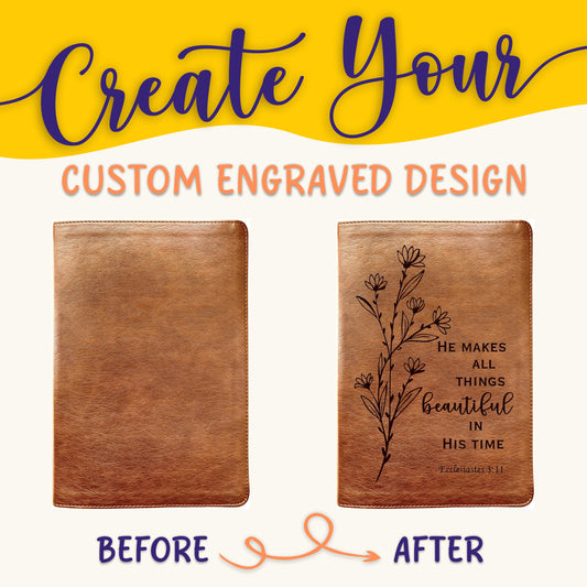 Personalized NLT Bible: Create Your Own Custom Engraved Design with a Designer, Large Print Thinline Reference New Living Translation Bible