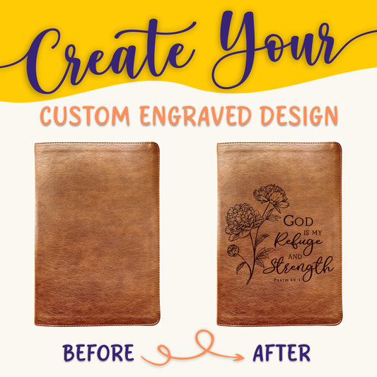 Personalized NLT Bible: Create Your Own Custom Engraved Design with a Designer, Large Print Thinline Reference New Living Translation Bible