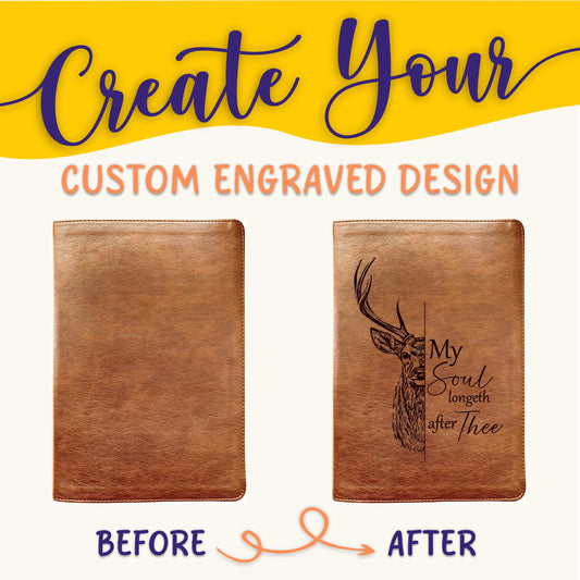 Personalized NLT Bible: Create Your Own Custom Engraved Design with a Designer, Large Print Thinline Reference New Living Translation Bible