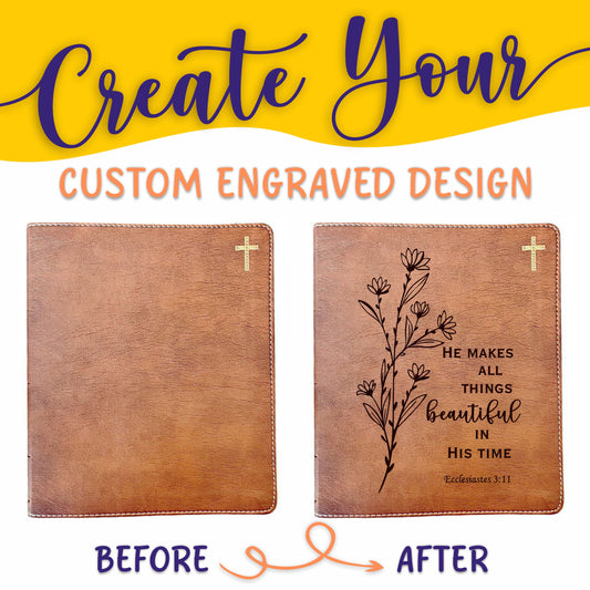 Personalized NIV Bible: Create Your Own Custom Engraved Design with a Designer, Comfort Print Journaling New International Version Holy Bible - Aylev
