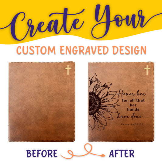 Personalized NIV Bible: Create Your Own Custom Engraved Design with a Designer, Comfort Print Journaling New International Version Holy Bible