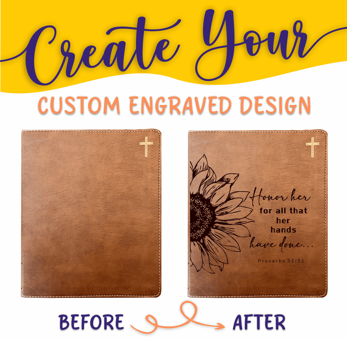 Personalized NIV Bible: Create Your Own Custom Engraved Design with a Designer, Comfort Print Journaling New International Version Holy Bible - Religious Books - Aylev