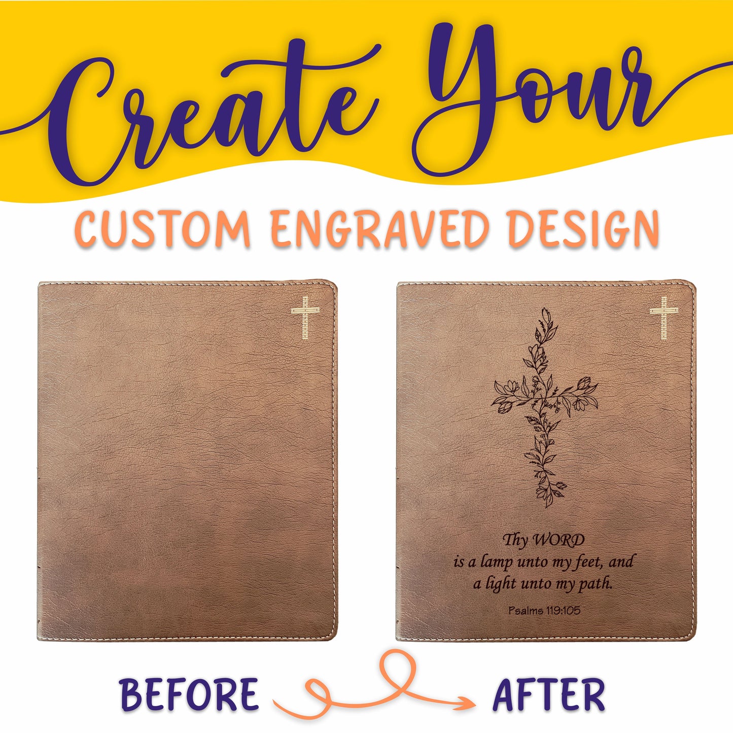 Personalized NIV Bible: Create Your Own Custom Engraved Design with a Designer, Comfort Print Journaling New International Version Holy Bible