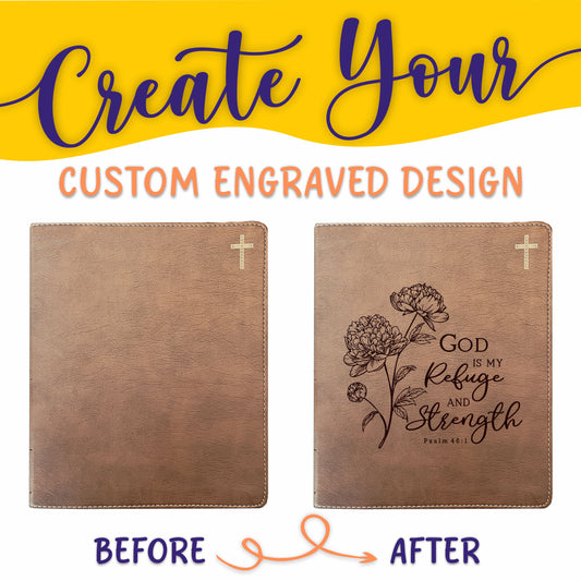 Personalized NIV Bible: Create Your Own Custom Engraved Design with a Designer, Comfort Print Journaling New International Version Holy Bible