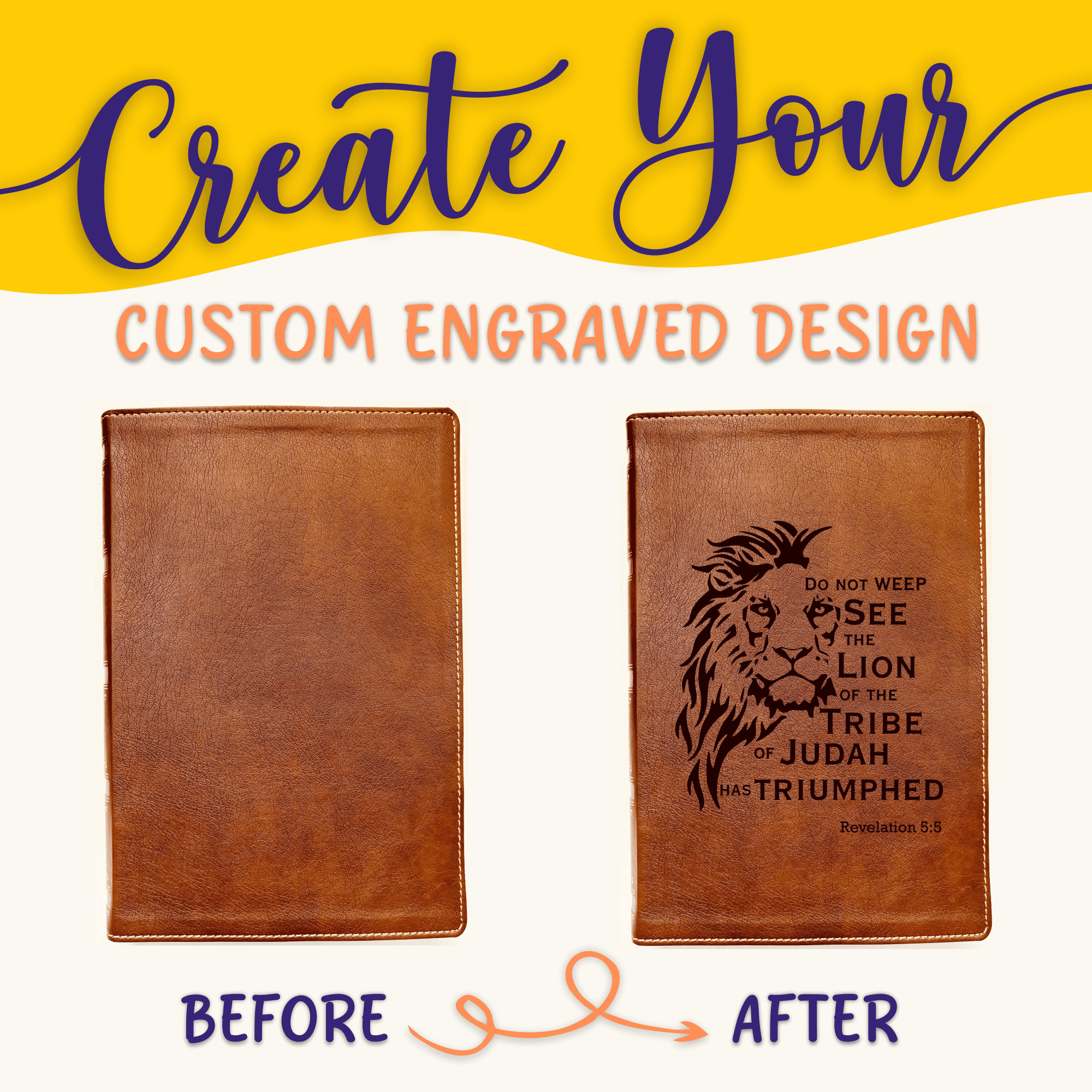 Personalized NKJV Bible: Create Your Own Custom Engraved Design with a Designer, Wide - Margin Reference New King James Version Holy Bible - Religious Books - Aylev