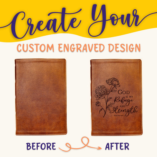Personalized NKJV Bible: Create Your Own Custom Engraved Design with a Designer, Wide-Margin Reference New King James Version Holy Bible - Aylev