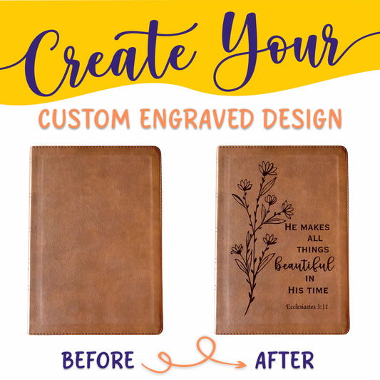 Personalized NASB 1995 Bible: Create Your Own Custom Engraved Design with a Designer, Large Print Reference New American Standard Holy Bible