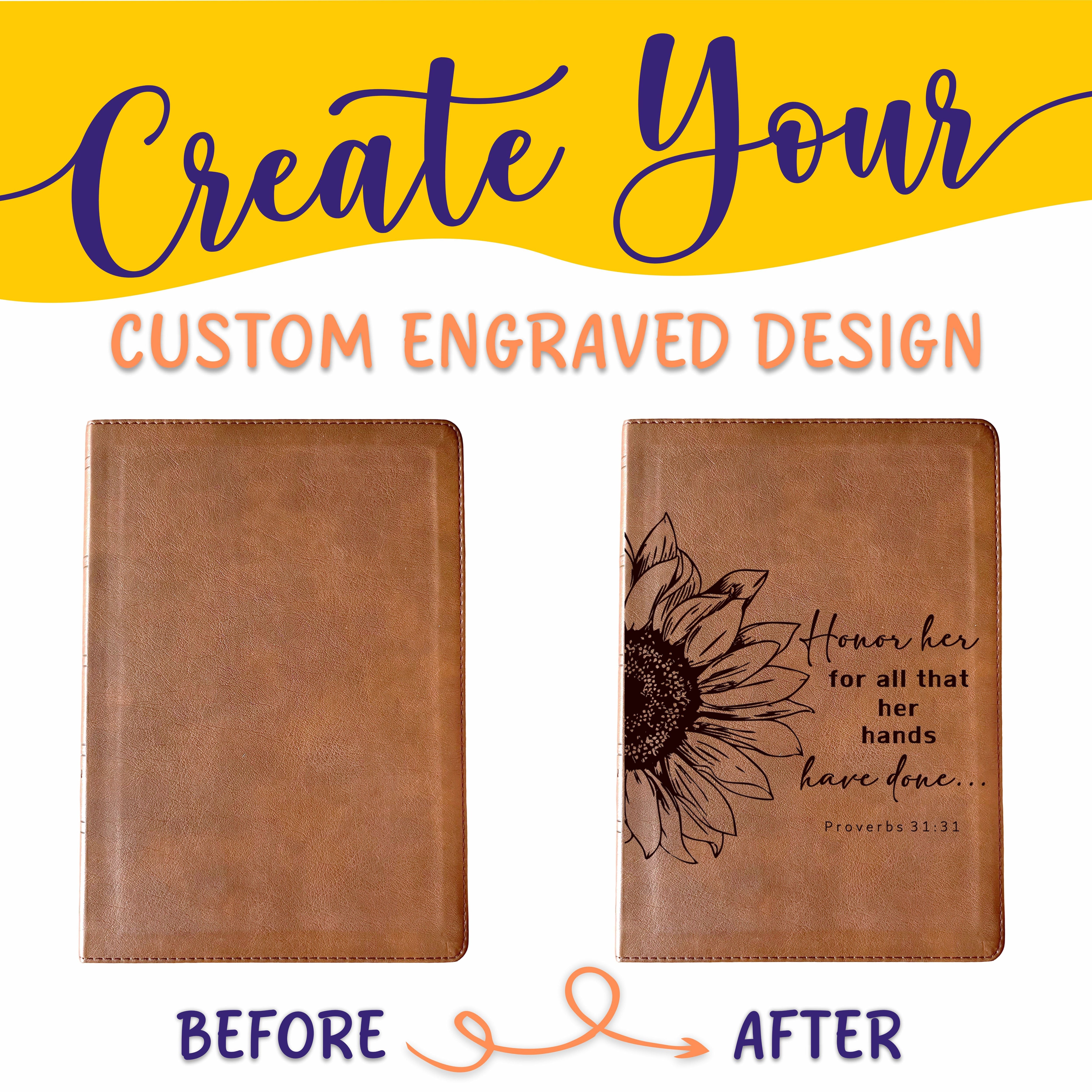 Personalized NASB 1995 Bible: Create Your Own Custom Engraved Design with a Designer, Large Print Reference New American Standard Holy Bible