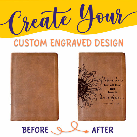 Personalized NASB 1995 Bible: Create Your Own Custom Engraved Design with a Designer, Large Print Reference New American Standard Holy Bible