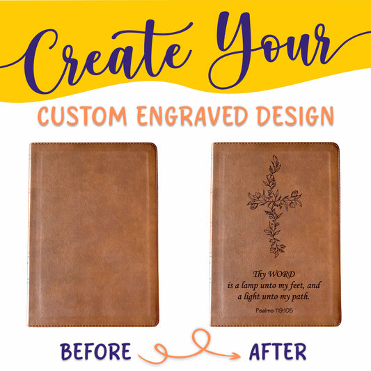 Personalized NASB 1995 Bible: Create Your Own Custom Engraved Design with a Designer, Large Print Reference New American Standard Holy Bible