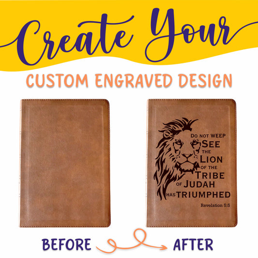 Personalized NASB 1995 Bible: Create Your Own Custom Engraved Design with a Designer, Large Print Reference New American Standard Holy Bible