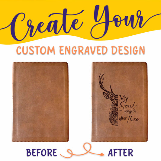 Personalized NASB 1995 Bible: Create Your Own Custom Engraved Design with a Designer, Large Print Reference New American Standard Holy Bible