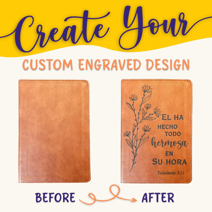 Personalized Bilingual ESV/RVR Bible: Create Your Own Custom Engraved Design with a Designer, Reina Valera 1960 English Standard Holy Bible - Religious Books - Aylev