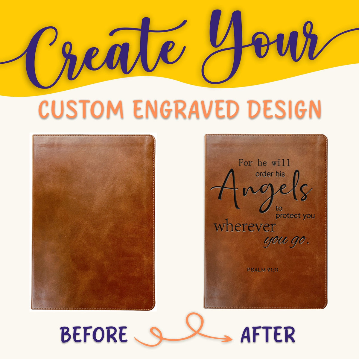 Personalized ESV Bible: Create Your Own Custom Engraved Design with a Designer, Large Print Double-Column Format English Standard Holy Bible - Religious Books - Aylev
