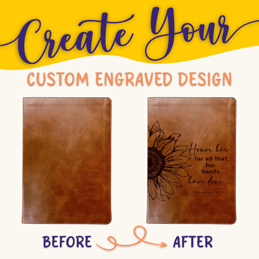Personalized ESV Bible: Create Your Own Custom Engraved Design with a Designer, Large Print Double-Column Format English Standard Holy Bible