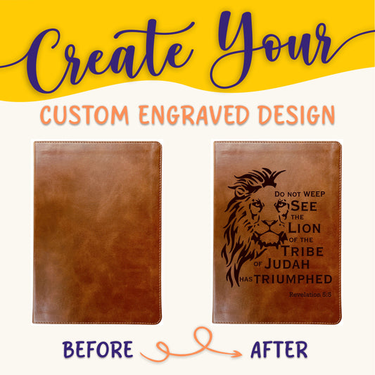 Personalized ESV Bible: Create Your Own Custom Engraved Design with a Designer, Large Print Double-Column Format English Standard Holy Bible