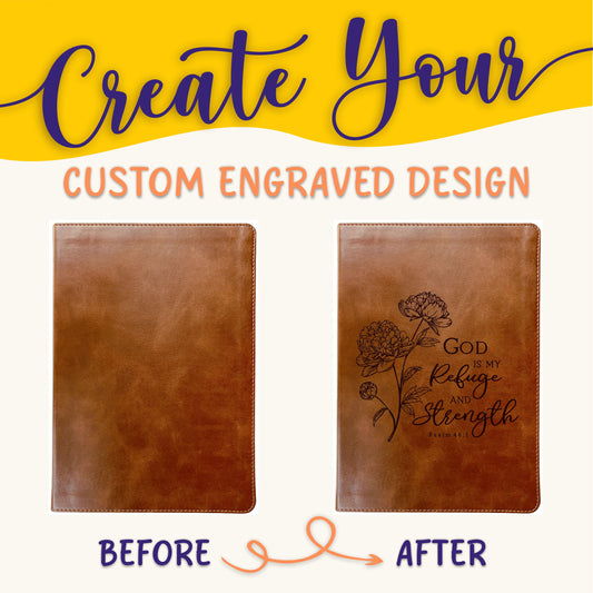 Personalized ESV Bible: Create Your Own Custom Engraved Design with a Designer, Large Print Double-Column Format English Standard Holy Bible