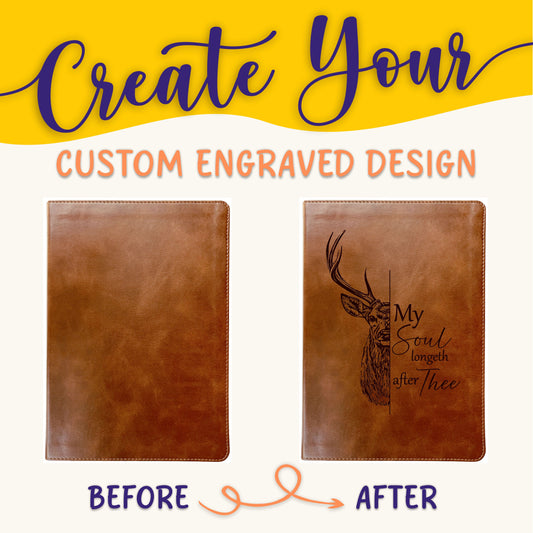 Personalized ESV Bible: Create Your Own Custom Engraved Design with a Designer, Large Print Double-Column Format English Standard Holy Bible