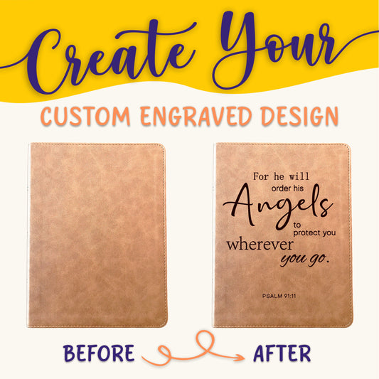 Personalized KJV Bible: Create Your Own Custom Engraved Design with a Designer, Large Print Red Letter Wide-Margin King James Holy Bible