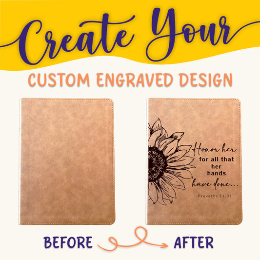 Personalized KJV Bible: Create Your Own Custom Engraved Design with a Designer, Large Print Red Letter Wide-Margin King James Holy Bible