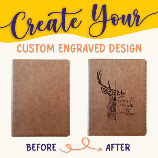 Personalized KJV Bible: Create Your Own Custom Engraved Design with a Designer, Large Print Red Letter Wide-Margin King James Holy Bible - Aylev