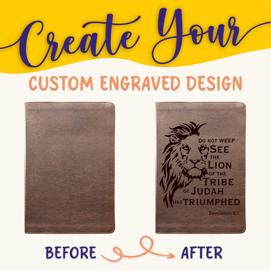 Personalized ESV Bible: Create Your Own Custom Engraved Design with a Designer, Large Print Journaling English Standard Holy Bible - Aylev