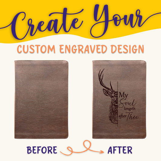 Personalized ESV Bible: Create Your Own Custom Engraved Design with a Designer, Large Print Journaling English Standard Holy Bible