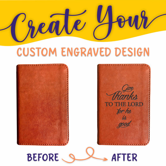 Personalized ESV Pocket Bible: Create Your Own Custom Engraved Design with a Designer, Small Bible, Old and New, English Standard Holy Bible - Aylev