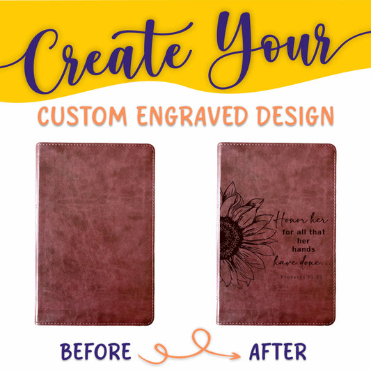 Personalized ESV Bible: Create Your Own Custom Engraved Design with a Designer, Large Print Thinline English Standard Holy Bible