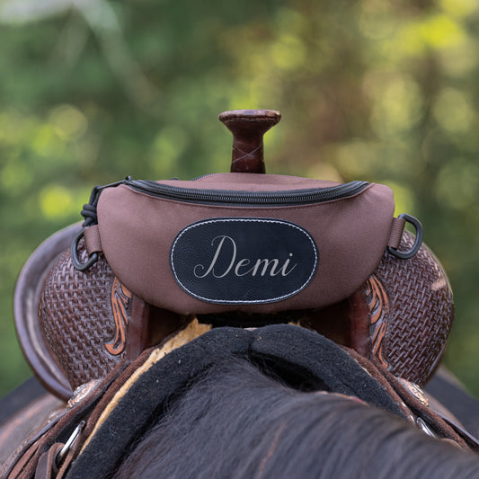 Personalized Horse Saddle Bag, Brown Pommel Bag Horse Saddle, Horse Tack, Horse Gifts, Horse Stuff, Equestrian Gifts, Saddle Accessories