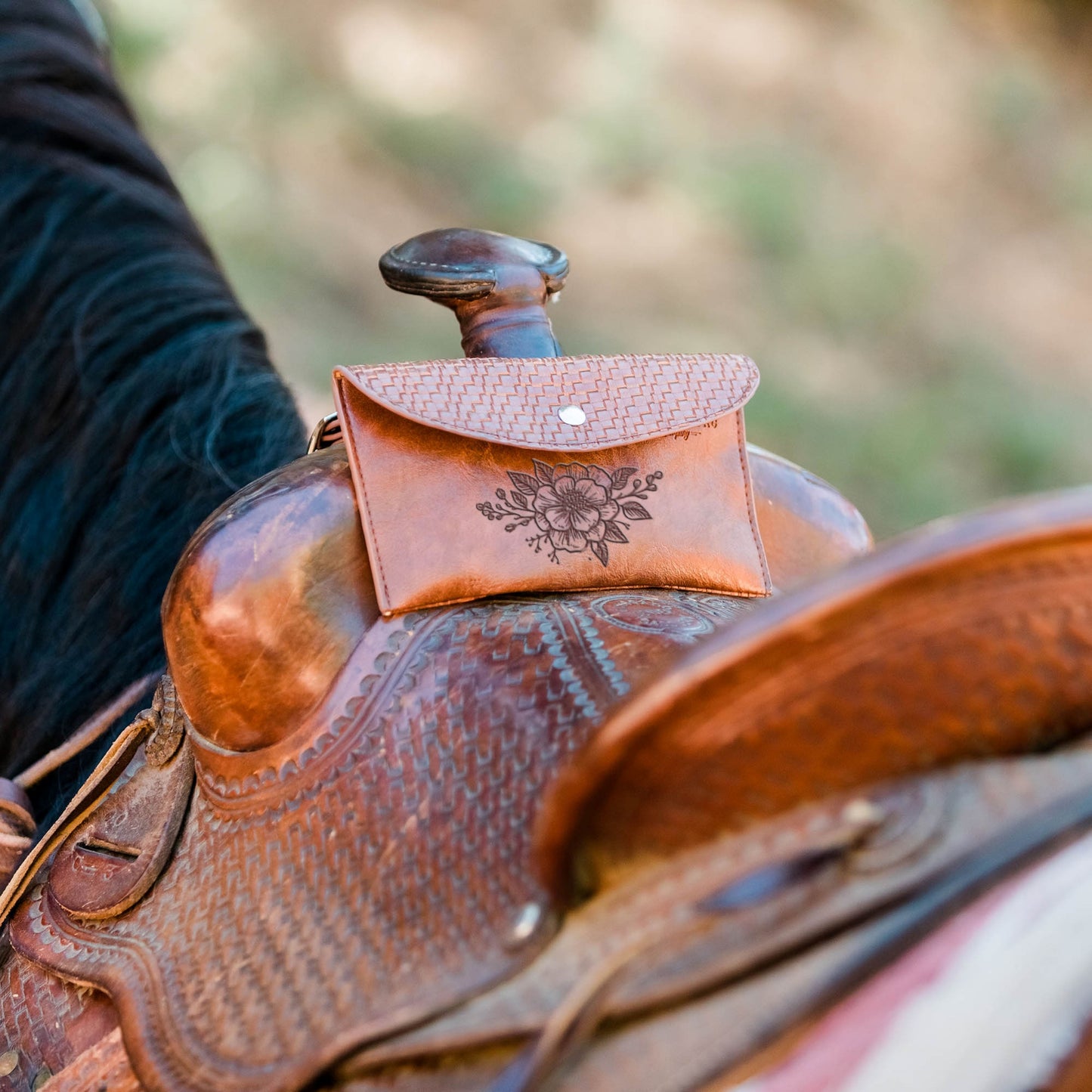 Custom Horse Saddle Bag, Original Design, Saddle Phone Holder, Horse Tack, Horse Gifts, Horse Stuff, Horse Gifts For Women Equestrian