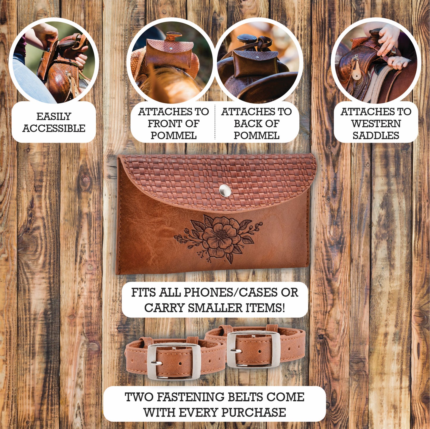Custom Horse Saddle Bag, Original Design, Saddle Phone Holder, Horse Tack, Horse Gifts, Horse Stuff, Horse Gifts For Women Equestrian