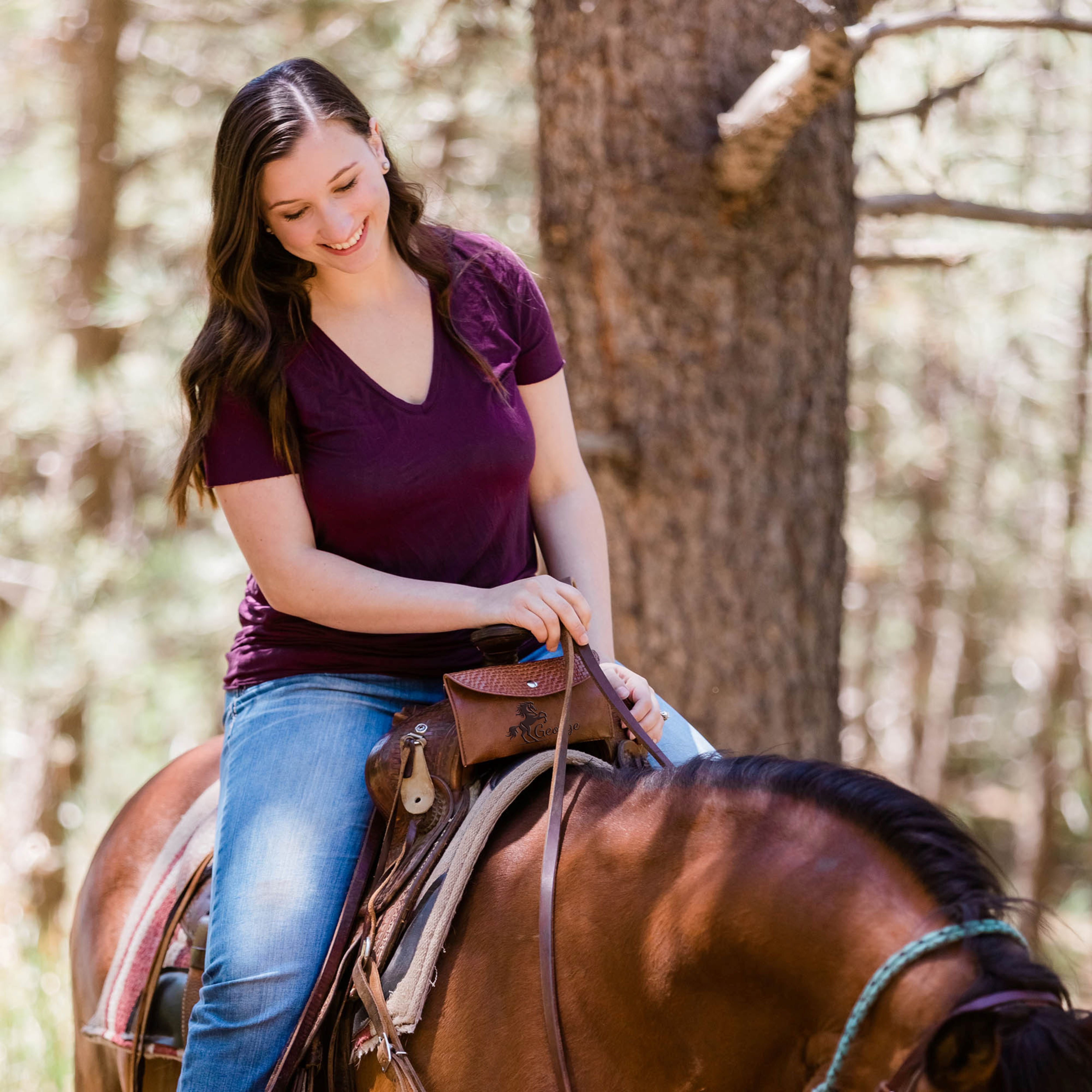 Personalized Horse Saddle Bag , Original Design, Saddle Phone Holder, Horse Tack, Horse Gifts, Horse Stuff, Horse Gifts For Women Equestrian