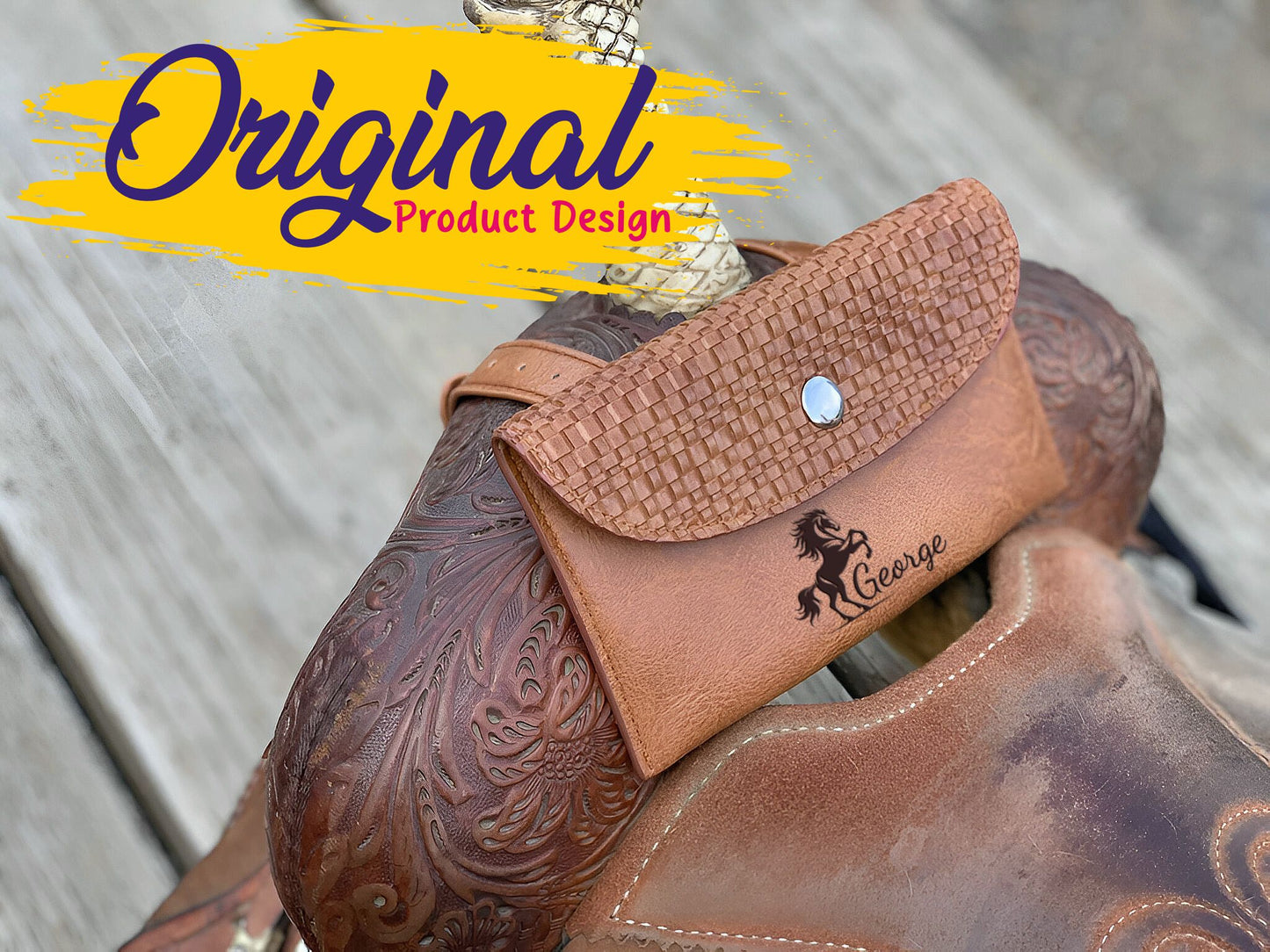 Personalized Horse Saddle Bag , Original Design, Saddle Phone Holder, Horse Tack, Horse Gifts, Horse Stuff, Horse Gifts For Women Equestrian