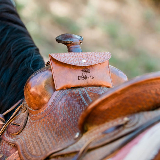 Personalized Horse Saddle Bag , Original Design, Saddle Phone Holder, Horse Tack, Horse Gifts, Horse Stuff, Horse Gifts For Women Equestrian