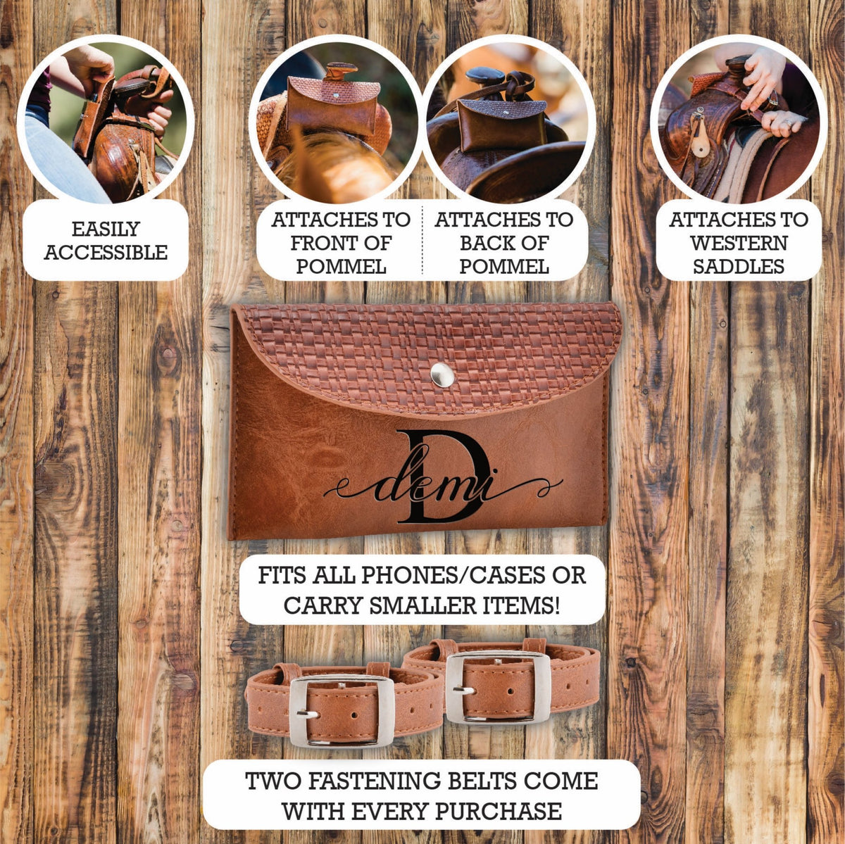 Personalized Horse Saddle Bag , Original Design, Saddle Phone Holder, Horse Tack, Horse Gifts, Horse Stuff, Horse Gifts For Women Equestrian - Horse Tack Accessories - Aylev