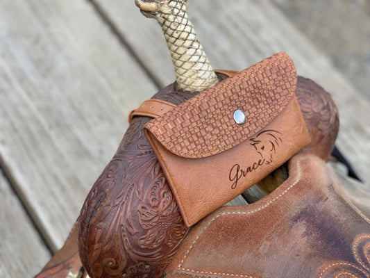 Personalized Horse Saddle Bag , Original Design, Saddle Phone Holder, Horse Tack, Horse Gifts, Horse Stuff, Horse Gifts For Women Equestrian - Horse Tack Accessories - Aylev
